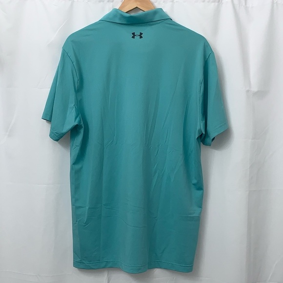 Men’s Under Armour Blue The Performance HeatGear Polo Size Large EUC - Picture 3 of 7